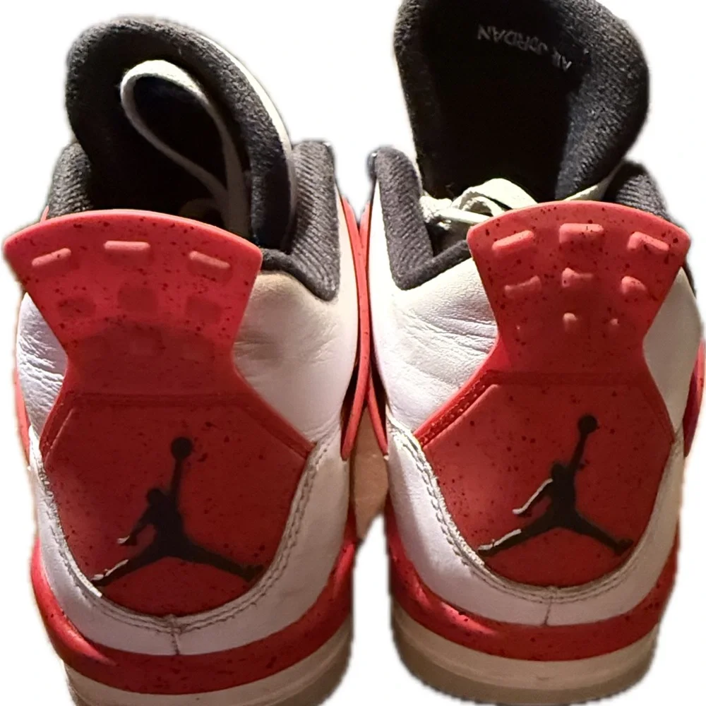 Jordan White and Red Sneakers